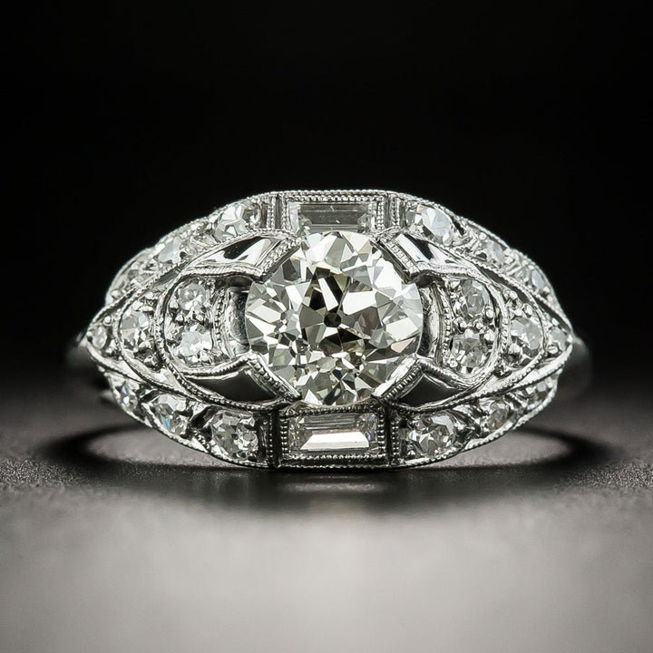 Art Deco 1.15 Carat Diamond Engagement Ring - GIA M SI1