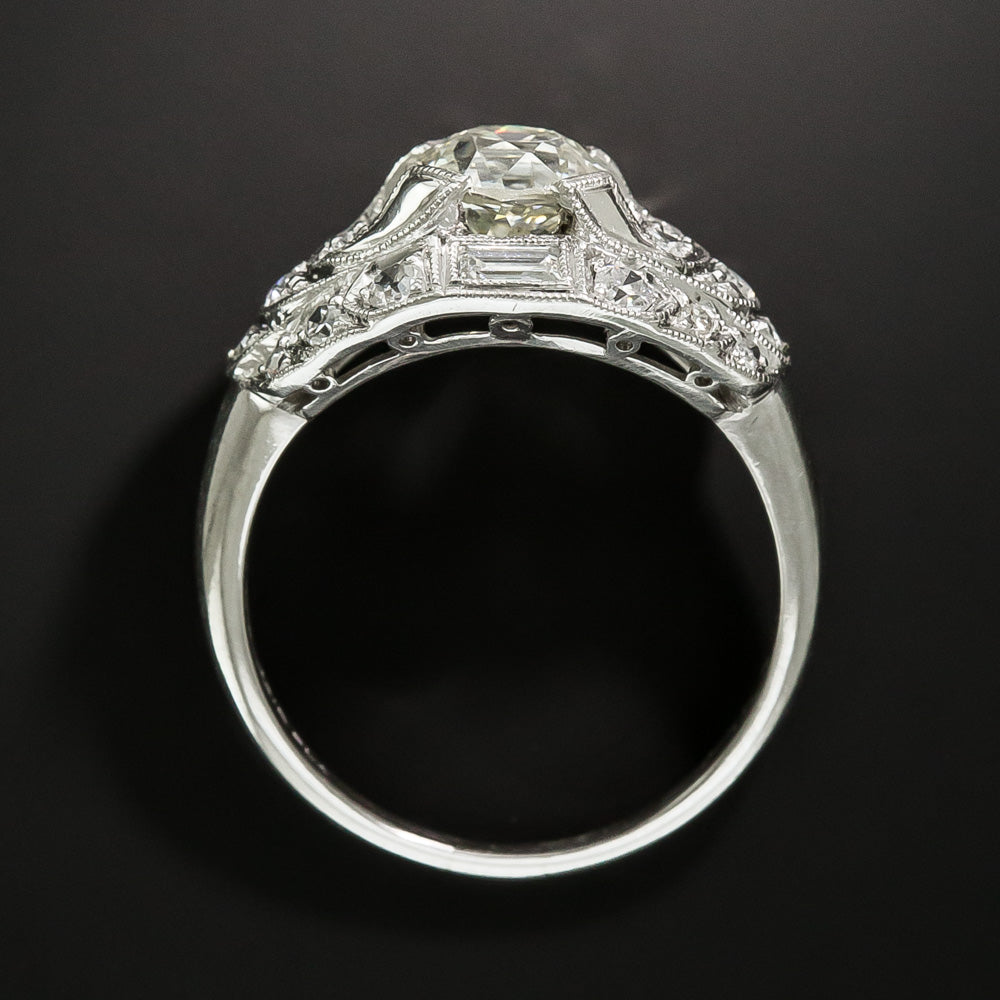 Art Deco 1.15 Carat Diamond Engagement Ring - GIA M SI1 - 5