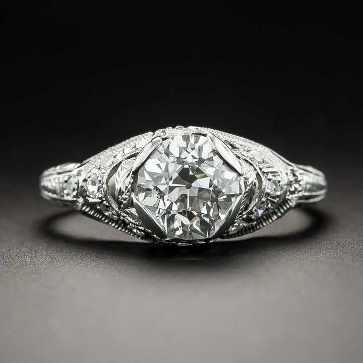 Art Deco 1.17 Carat Diamond Engagement Ring - GIA J VS2