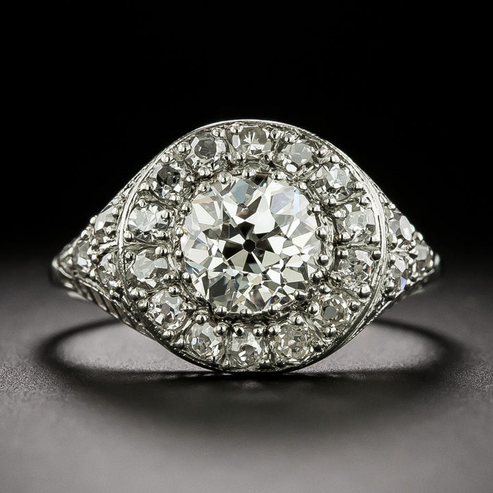 Art Deco 1.17 Carat Diamond Ring -  GIA  J SI1