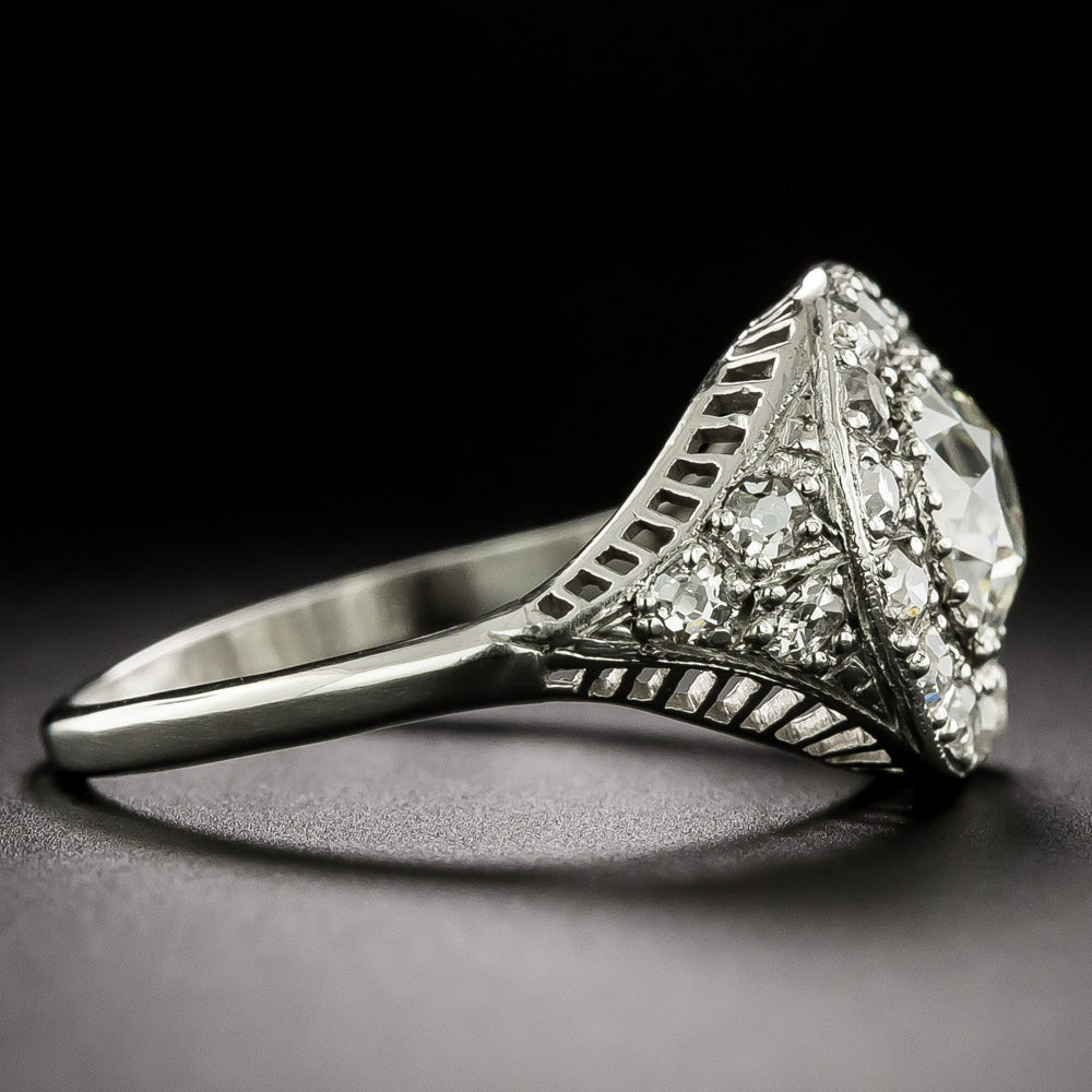 Art Deco 1.17 Carat Diamond Ring -  GIA  J SI1 - 4