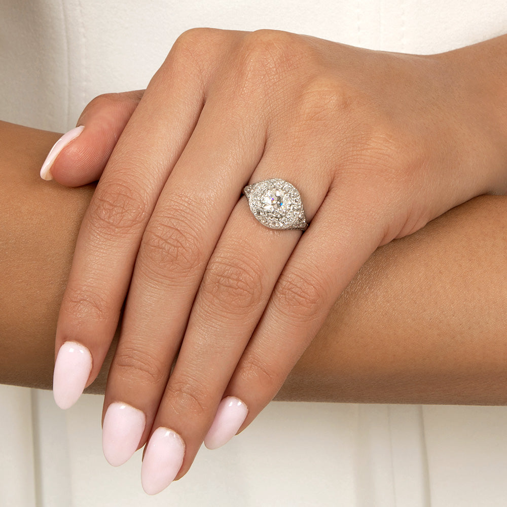 Art Deco 1.17 Carat Diamond Ring -  GIA  J SI1 - 6