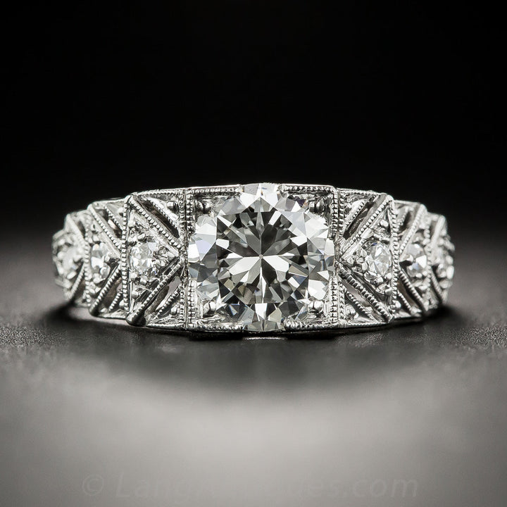 Art Deco 1.18 Carat Diamond Engagement Ring - GIA I VS1