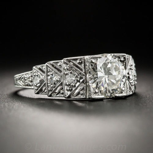 Art Deco 1.18 Carat Diamond Engagement Ring - GIA I VS1 - 2