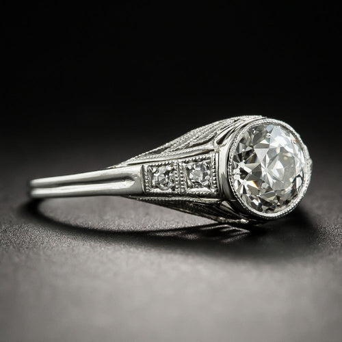 Art Deco 1.19 Carat Diamond Engagement Ring - GIA  J SI1 - 2