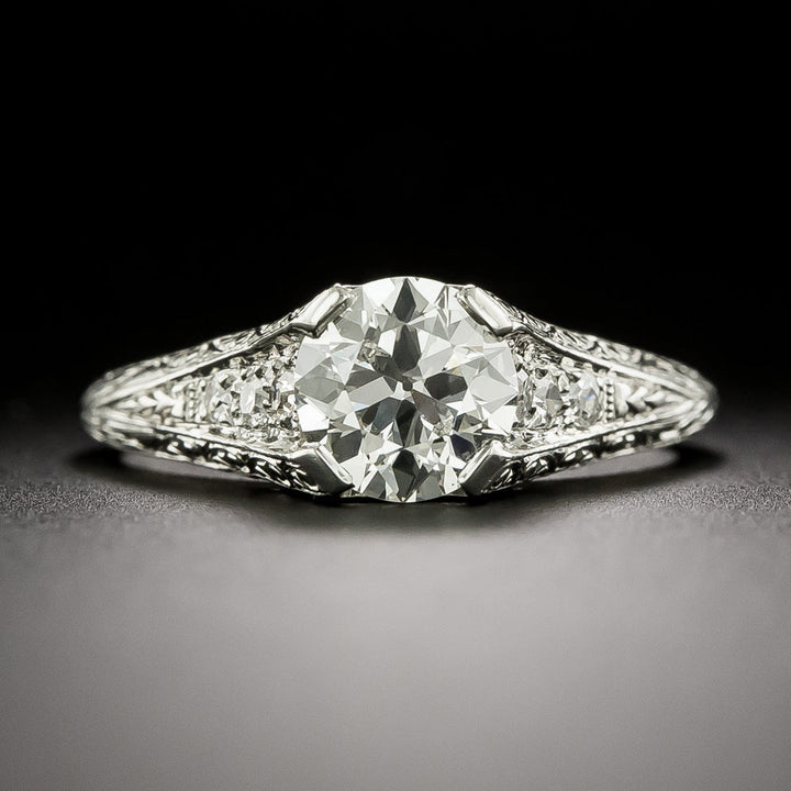 Art Deco 1.20 Carat Diamond Engagement Ring - GIA I VS2