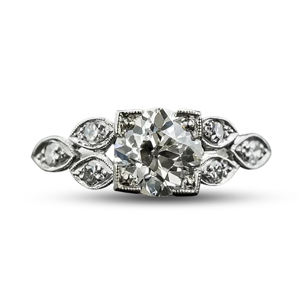Art Deco 1.20 Carat Diamond Engagement Ring - GIA J VS2 - 5