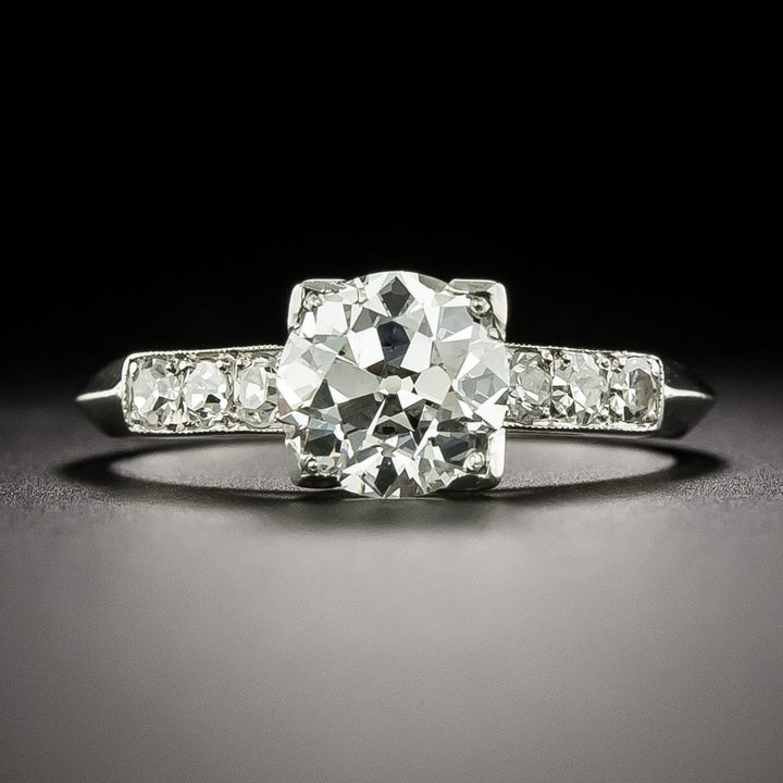 Art Deco 1.21 Carat Diamond Solitaire Ring - GIA F SI1