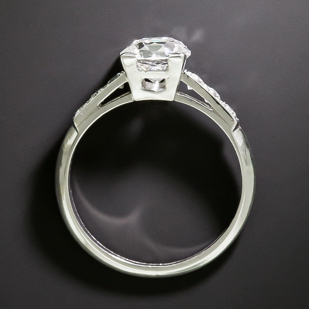 Art Deco 1.21 Carat Diamond Solitaire Ring - GIA F SI1 - 5