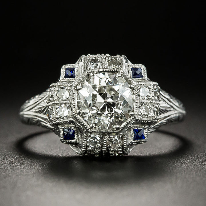 Art Deco 1.23 Carat Diamond Engagement Ring - GIA J VS2