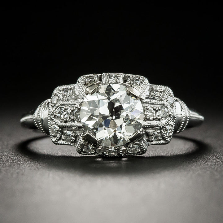 Art Deco 1.24 Carat Diamond Engagement Ring - GIA K VVS2