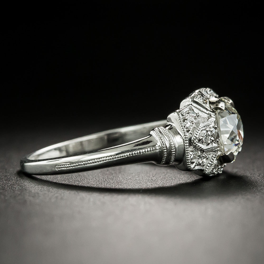 Art Deco 1.24 Carat Diamond Engagement Ring - GIA K VVS2 - 4