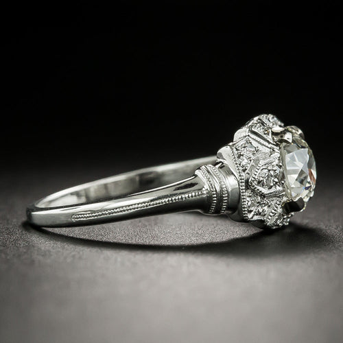 Art Deco 1.24 Carat Diamond Engagement Ring - GIA K VVS2 - 4