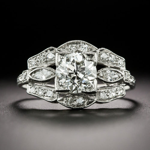 Art Deco 1.27 Carat Diamond Engagement Ring - GIA I VS1 - 3