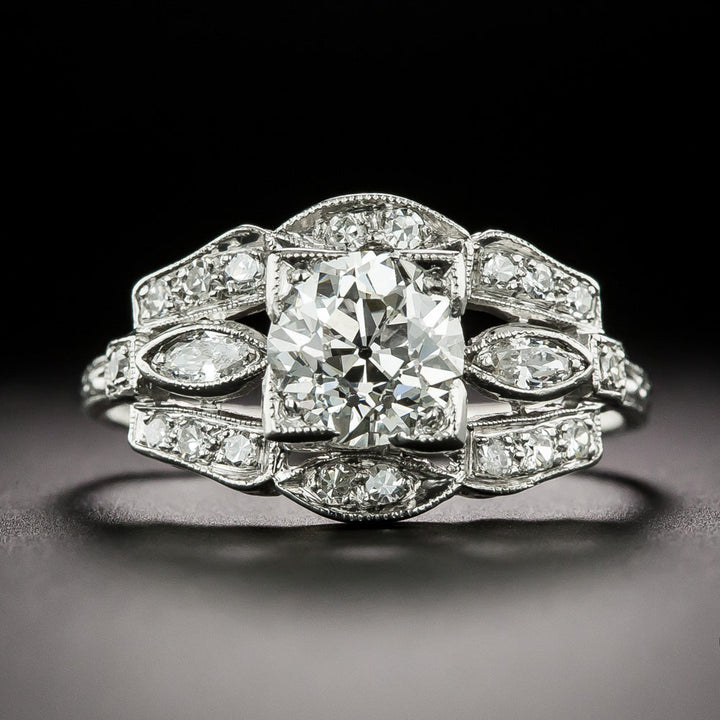Art Deco 1.27 Carat Diamond Engagement Ring - GIA I VS1