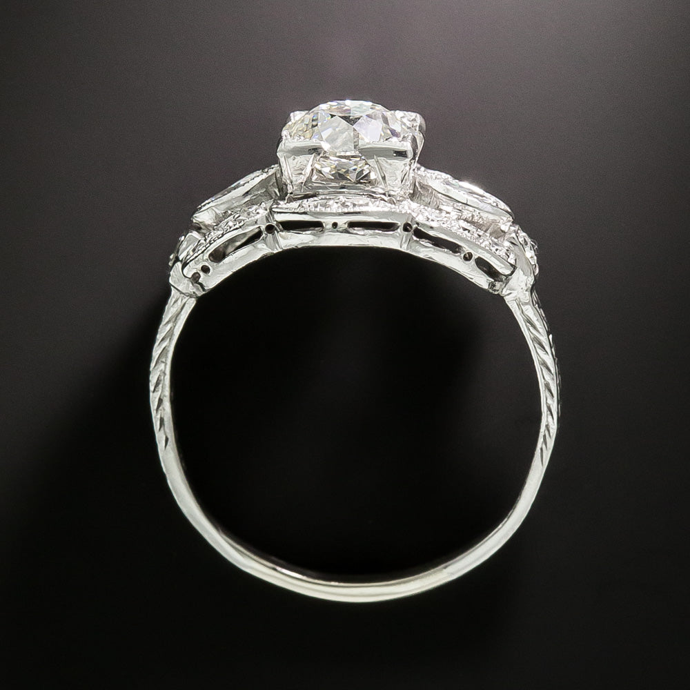 Art Deco 1.27 Carat Diamond Engagement Ring - GIA I VS1 - 5