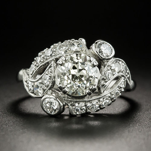 Art Deco 1.29 Carat Diamond Engagement Ring - GIA N VS2 - 1