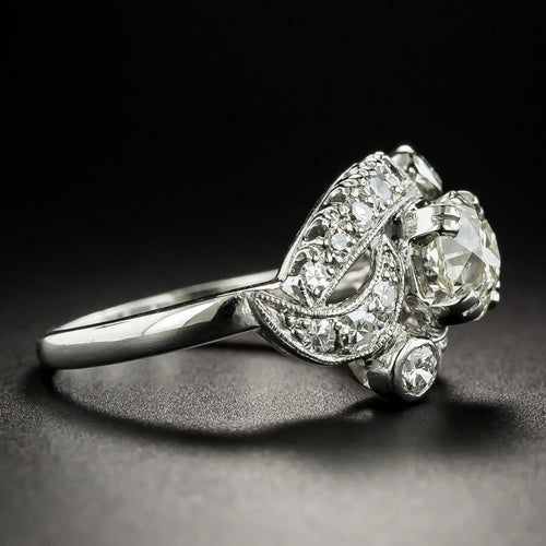 Art Deco 1.29 Carat Diamond Engagement Ring - GIA N VS2 - 2