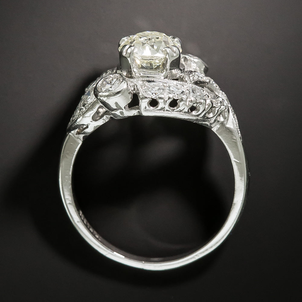 Art Deco 1.29 Carat Diamond Engagement Ring - GIA N VS2 - 3