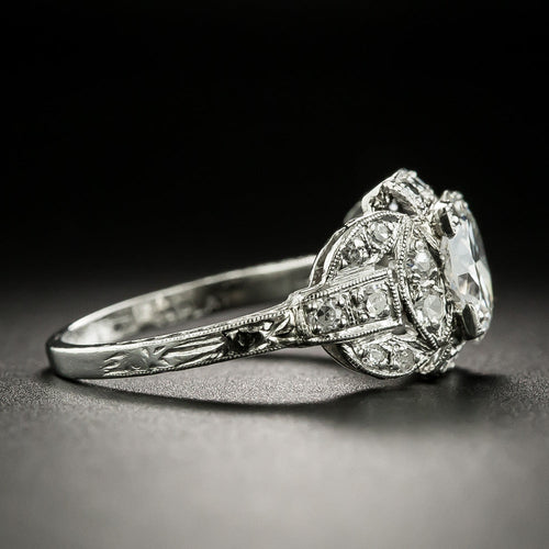 Art Deco 1.30 Carat Diamond Engagement Ring - GIA E SI1 - 3