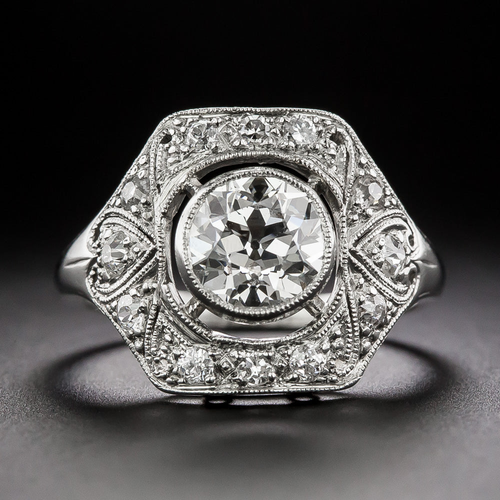 Art Deco 1.37 Carat Diamond Engagement Ring - GIA I VS2 - 2