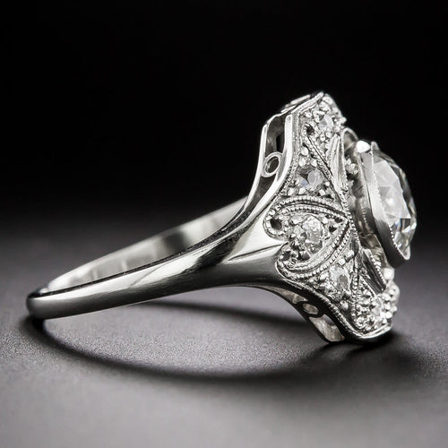 Art Deco 1.37 Carat Diamond Engagement Ring - GIA I VS2 - 3
