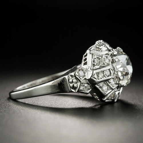 Art Deco 1.52 Carat Diamond Engagement Ring - GIA I SI1 - 3