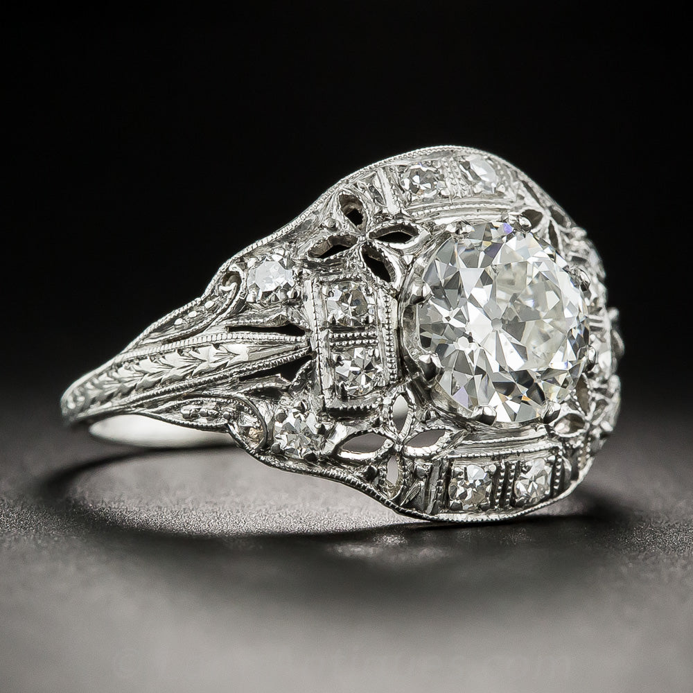 Art Deco 1.52 Carat Diamond Ring - GIA I SI1 - 3