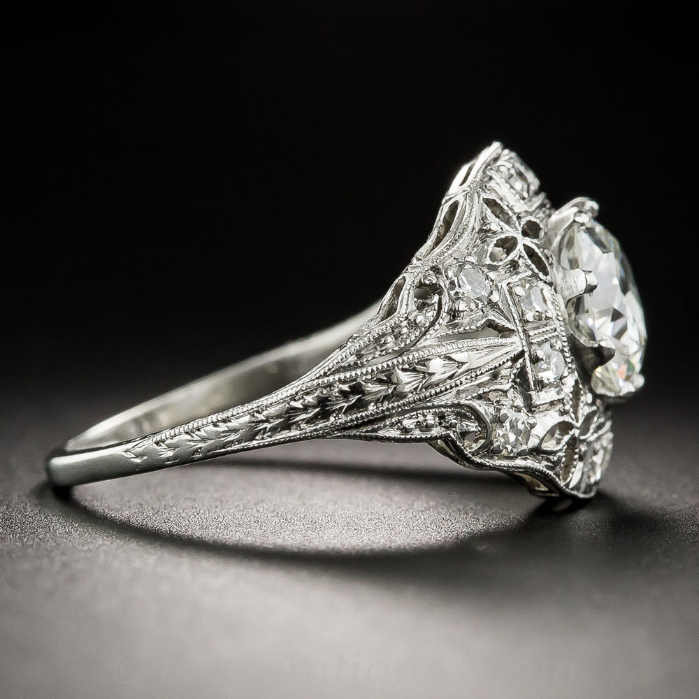 Art Deco 1.52 Carat Diamond Ring - GIA I SI1 - 4