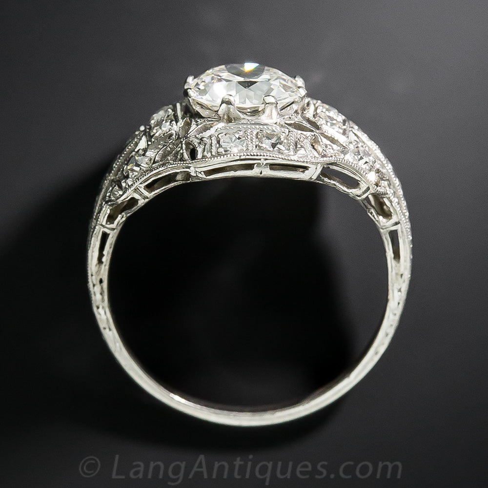 Art Deco 1.52 Carat Diamond Ring - GIA I SI1 - 5