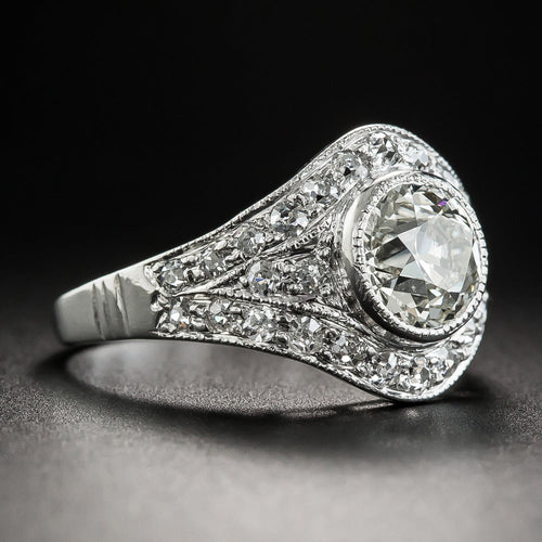 Art Deco 1.61 Carat Diamond Engagement Ring - GIA J SI1 - 2