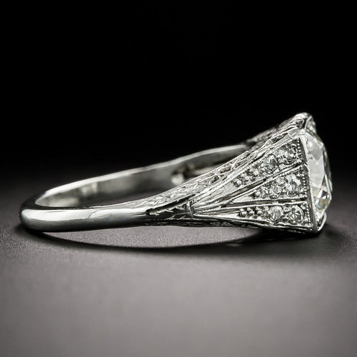 Art Deco 1.63 Carat Diamond Engagement Ring - GIA J VS2 - 4