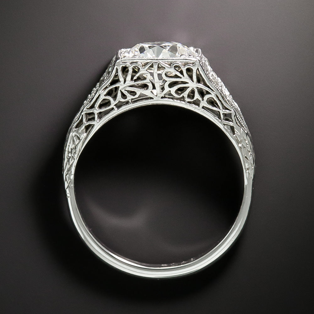 Art Deco 1.63 Carat Diamond Engagement Ring - GIA J VS2 - 5