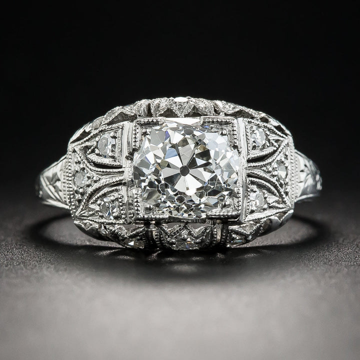 Art Deco 1.64 Carat Diamond Engagement Ring - GIA K SI1