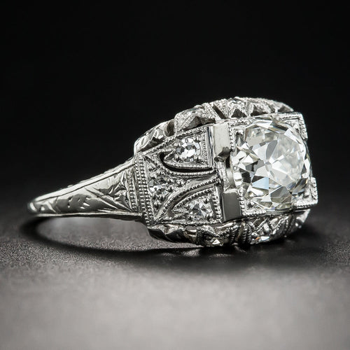 Art Deco 1.64 Carat Diamond Engagement Ring - GIA K SI1  - 2