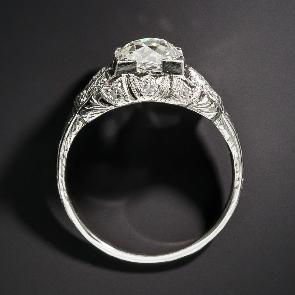 Art Deco 1.64 Carat Diamond Engagement Ring - GIA K SI1  - 4