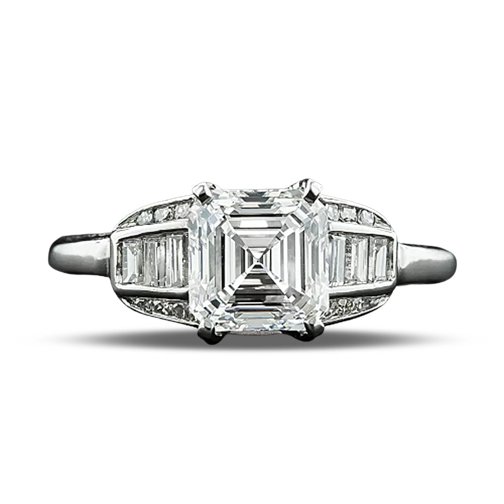 Art Deco 1.70 Carat Diamond Engagement Ring - GIA G VVS1 - 5