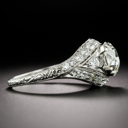 Art Deco 1.70 Carat Diamond Engagement Ring - GIA K SI1 - 3
