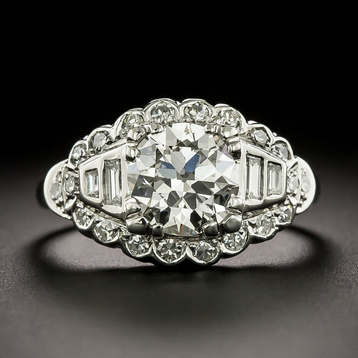 Art Deco 1.79 Carat Diamond Engagement Ring - GIA K VS1