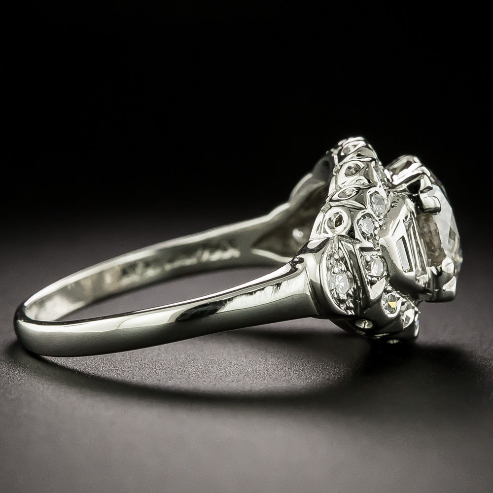 Art Deco 1.79 Carat Diamond Engagement Ring - GIA K VS1 - 4