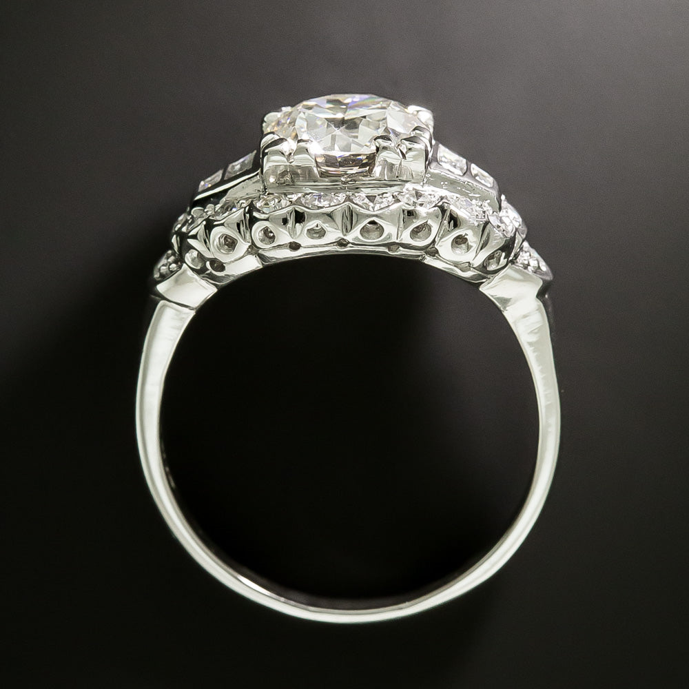 Art Deco 1.79 Carat Diamond Engagement Ring - GIA K VS1 - 5