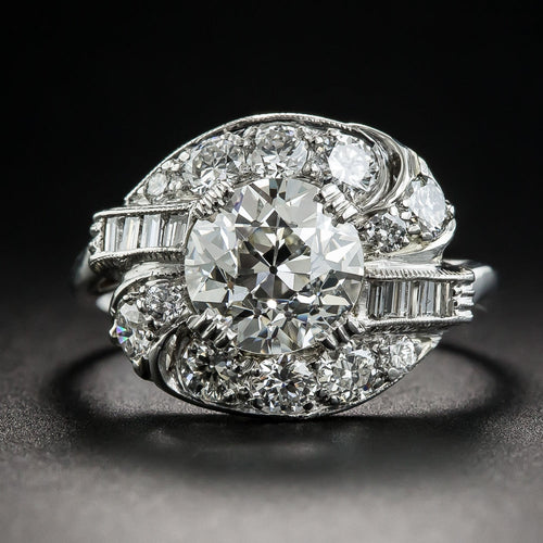 Art Deco 1.84 Carat Diamond Engagement Ring - GIA  J VS1 - 1
