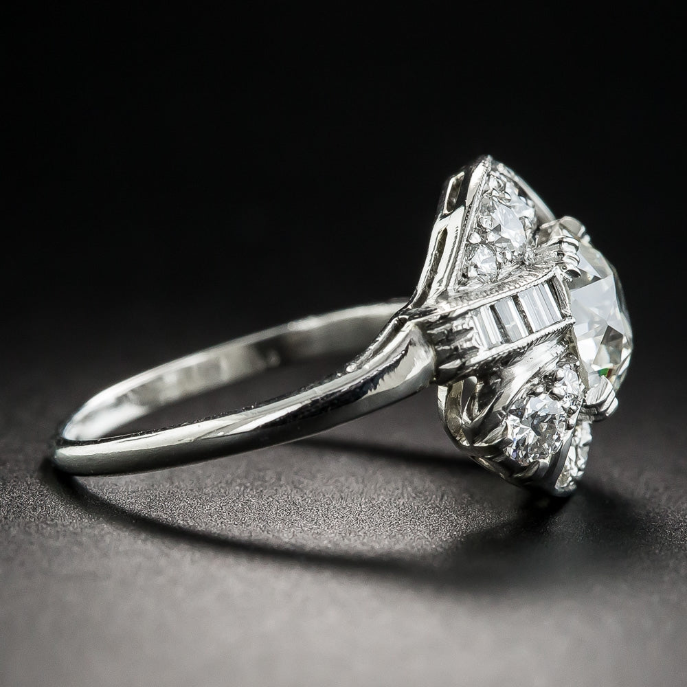 Art Deco 1.84 Carat Diamond Engagement Ring - GIA  J VS1 - 3