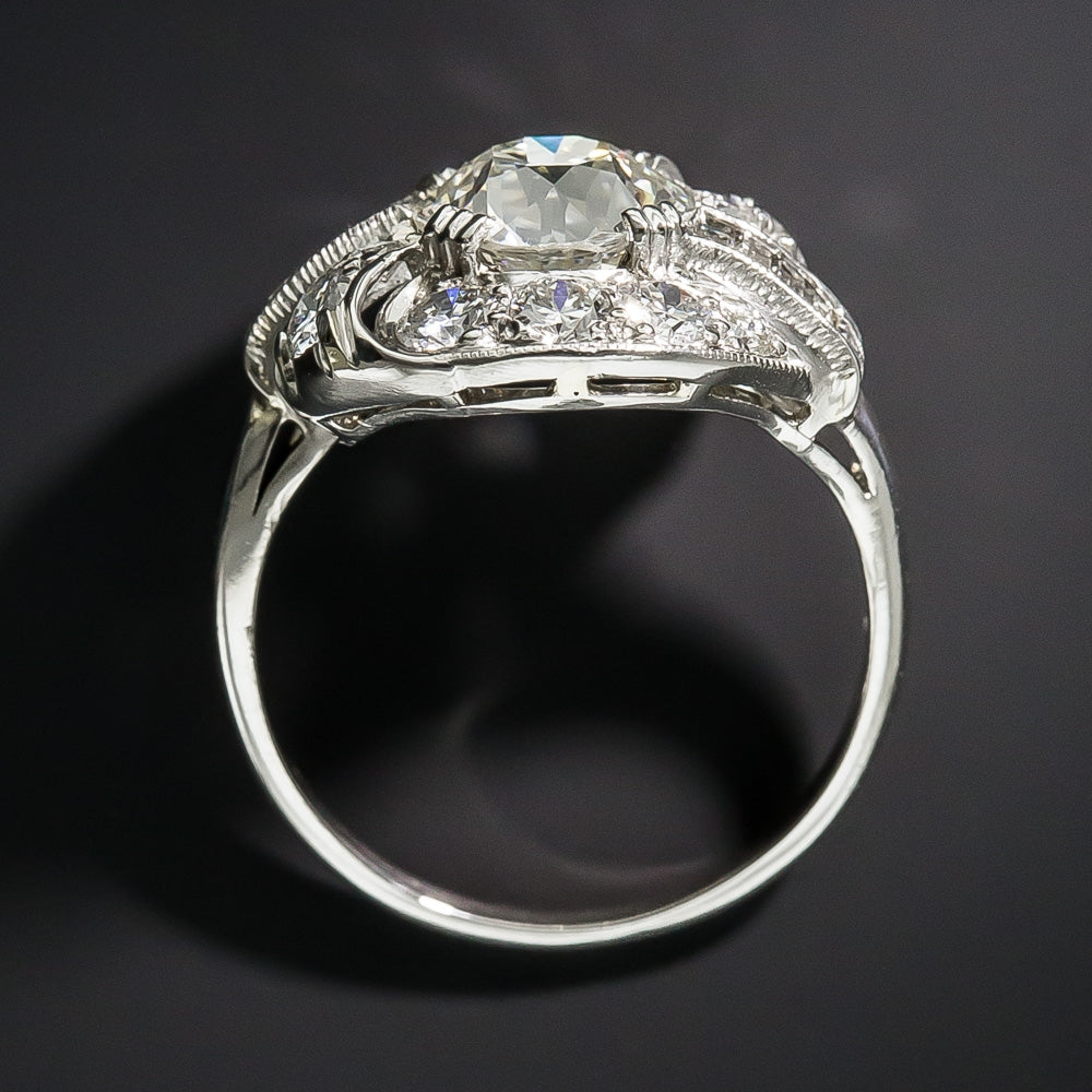 Art Deco 1.84 Carat Diamond Engagement Ring - GIA  J VS1 - 5