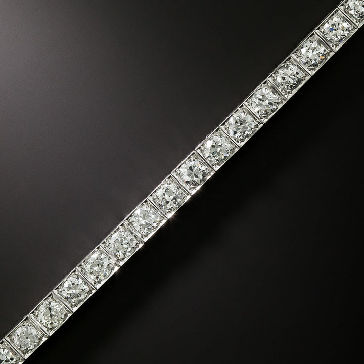 Art Deco 10.00 Carat Diamond Line Bracelet by William Barthman