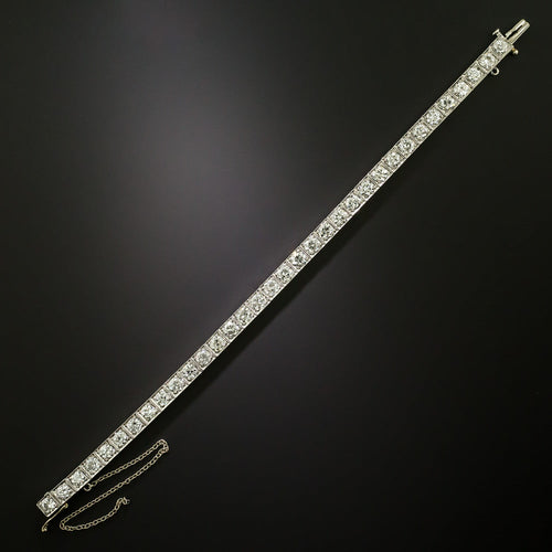 Art Deco 10.00 Carat Diamond Line Bracelet by William Barthman - 4