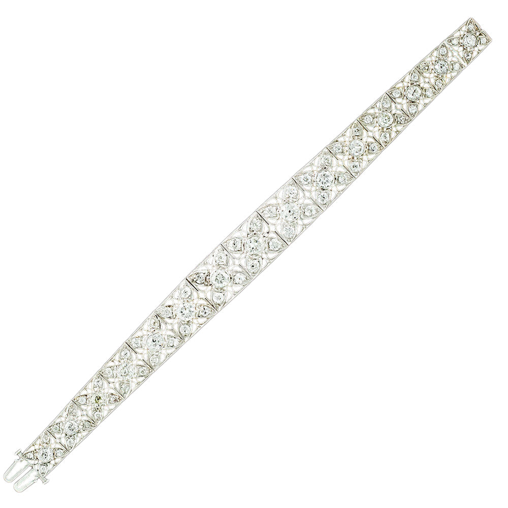 Art Deco 11.50 Carat Diamond Bracelet - 4