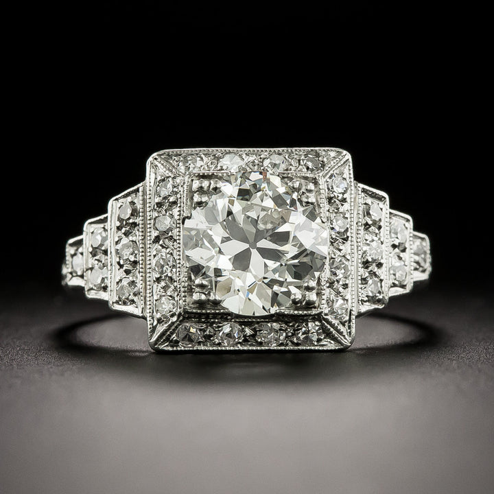Art Deco 2.02 Carat Diamond Engagement Ring - GIA I SI2