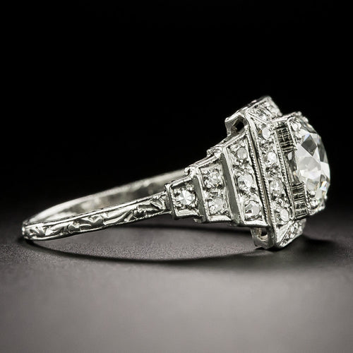 Art Deco 2.02 Carat Diamond Engagement Ring - GIA I SI2 - 4