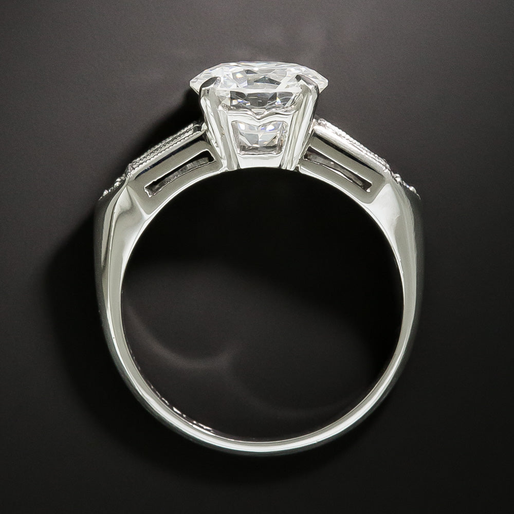 Art Deco 2.06 Carat Diamond Engagement Ring - GIA H SI1 - 4